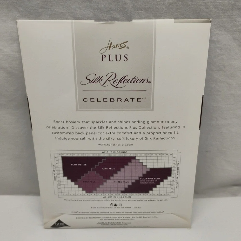 Vintage 1999 Hanes Plus Petite COPPER Silk Reflections Pantyhose Sparkle Control